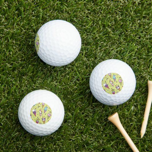 Pop Niedliche Eiscreme: Tiermuster Golfball (Insitu Gras)