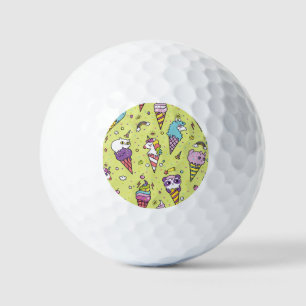 Pop Niedliche Eiscreme: Tiermuster Golfball