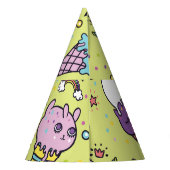 Pop Niedliche Eiscreme: Tiermuster Partyhütchen (Rückseite)