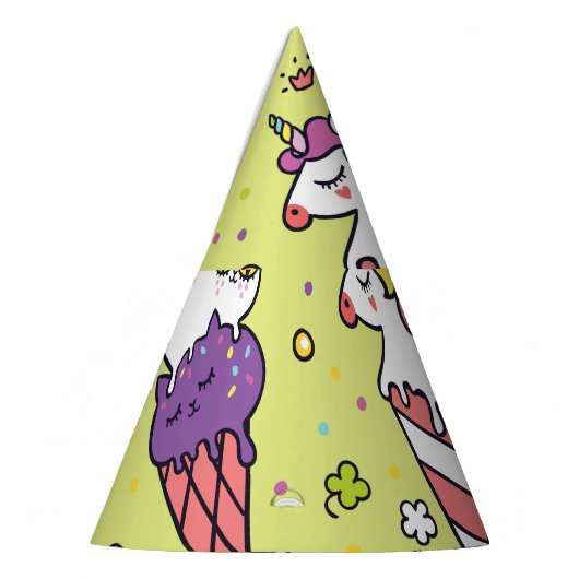 Pop Niedliche Eiscreme: Tiermuster Partyhütchen (Links)