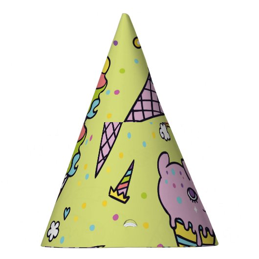 Pop Niedliche Eiscreme: Tiermuster Partyhütchen (Rechts)