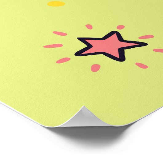 Pop Niedliche Eiscreme: Tiermuster Poster (Ecke)