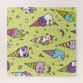Pop Niedliche Eiscreme: Tiermuster Puzzle (Horizontal)