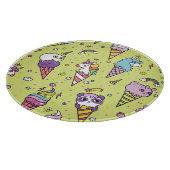 Pop Niedliche Eiscreme: Tiermuster Schneidebrett (Ecke)