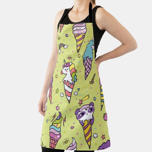 Pop Niedliche Eiscreme: Tiermuster Schürze (InSitu)