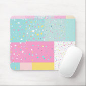 Pop Niedliches Patchwork Terrazzo Muster Mousepad (Mit Mouse)