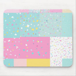 Pop Niedliches Patchwork Terrazzo Muster Mousepad