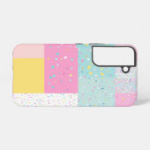 Pop Niedliches Patchwork Terrazzo Muster Samsung Galaxy Hülle (Rückseite (Horizontal))