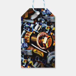 Pop Nüsse und Bolzen Kunst Geschenkanhänger