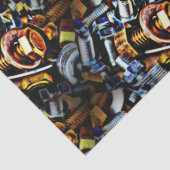 Pop Nüsse und Bolzen Kunst Seidenpapier (Detail)