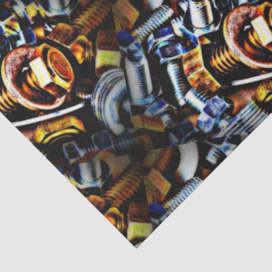 Pop Nüsse und Bolzen Kunst Seidenpapier (Detail)