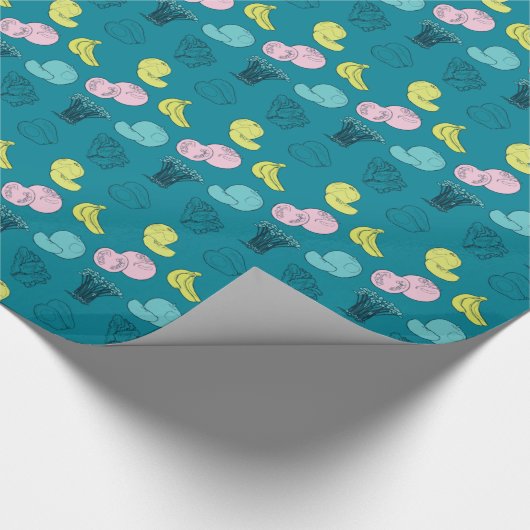 Pop Obst und Gemüse Gartenverpackungspapier Geschenkpapier (Ecke)