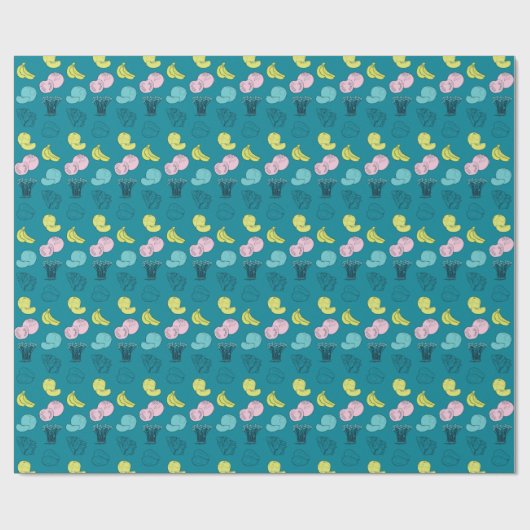 Pop Obst und Gemüse Gartenverpackungspapier Geschenkpapier (Flach)