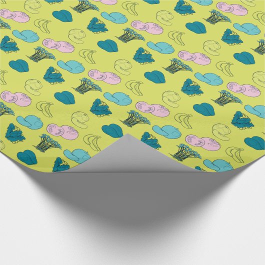 Pop Obst und Gemüse Gartenverpackungspapier Geschenkpapier (Ecke)