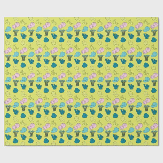 Pop Obst und Gemüse Gartenverpackungspapier Geschenkpapier (Flach)