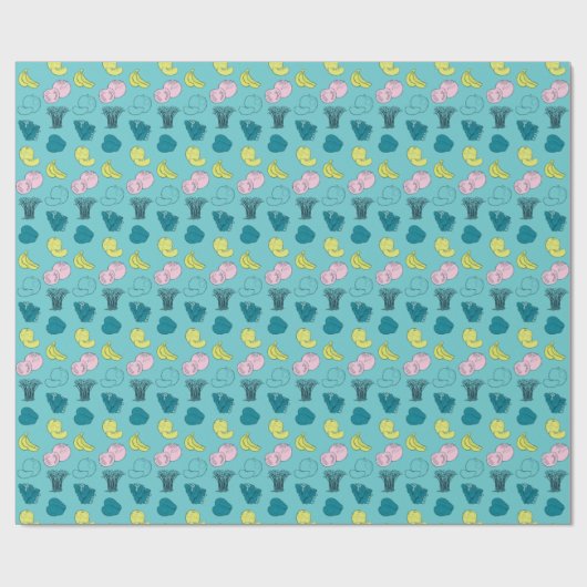 Pop Obst und Gemüse Gartenverpackungspapier Geschenkpapier (Flach)