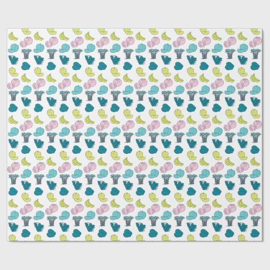 Pop Obst und Gemüse Gartenverpackungspapier Geschenkpapier (Flach)