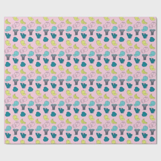 Pop Obst und Gemüse Gartenverpackungspapier Geschenkpapier (Flach)