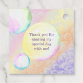 Pop On Over Kindergeburtstag Party Vielen Dank Geschenkanhänger (Rückseite)