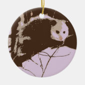 Pop Opossum Art Keramikornament (Vorne)