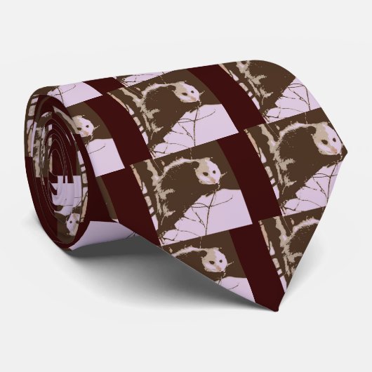 Pop Opossum Art Krawatte (Gerollt)