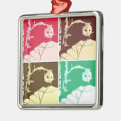 Pop Opossum Art Ornament Aus Metall (Links)