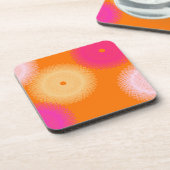 Pop orange und rosa getränkeuntersetzer (Linke Seite)