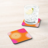 Pop orange und rosa getränkeuntersetzer (Rechte Seite)