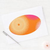 Pop orange und rosa ovaler aufkleber (Umschlag)