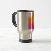 Pop orange und rosa reisebecher (Vorderseite Links)