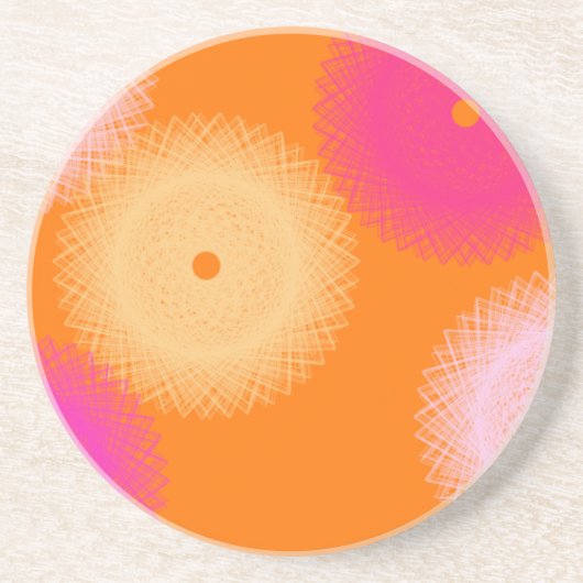 Pop orange und rosa sandstein untersetzer (Vorne)