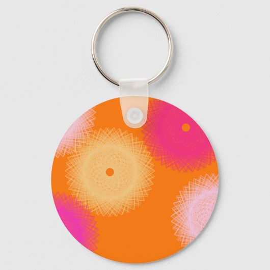 Pop orange und rosa schlüsselanhänger (Vorderseite)