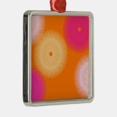 Pop orange und rosa silbernes ornament (Rechts)