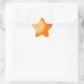 Pop orange und rosa Stern-Aufkleber (Tasche)