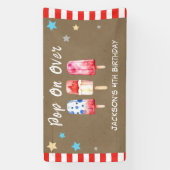 Pop Over Kids Sommer-Eiscreme-Geburtstag Kraftpapi Banner (Vertikal)