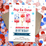 Pop Over Kids Summer Ice Pop 3. Geburtstag Einladung<br><div class="desc">Kindergeburtsthema im Sommer. Einfach zu personalisieren. Auch als digitaler Download erhältlich! Frühling,  Sommer Party Popsicle,  Pop on over,  coole Leckereien,  4. Juli Geburtstagsparty</div>