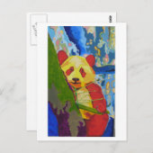 Pop-Pandapostkarte Postkarte (Vorne/Hinten)