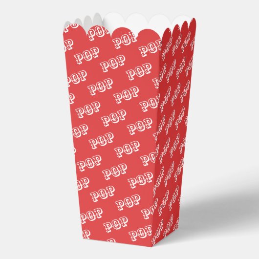 Pop Pattern Red Movie Popcorn Geschenkschachtel (Vorderseite)