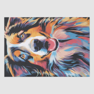 Pop Paws: Australian Shepherd Pop Art Decoupage Seidenpapier