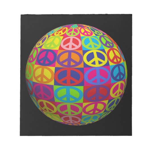 Pop Peace Balls Notizblock (Vorderseite)