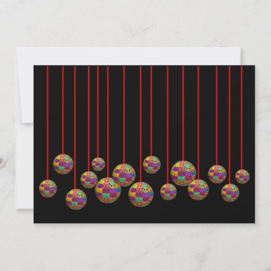 Pop Peace Feiertagskarte (Vorderseite)