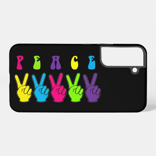 Pop Peace Hands Samsung Galaxy Hülle (Rückseite (Horizontal))