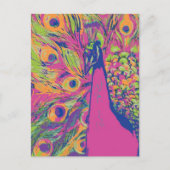 Pop Peacock Postkarte (Vorderseite)