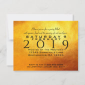 Pop Pig Year Chinese Gold Papercut 4.25x5.5 Flat C Einladung (Rückseite)