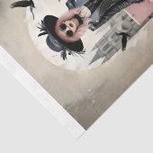 Pop Pink Lady of Ravens Seidenpapier (Ausschnitt)