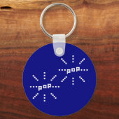 Pop-Pop 8-Bit-Pixel-Blase Schlüsselanhänger (Vorderseite)