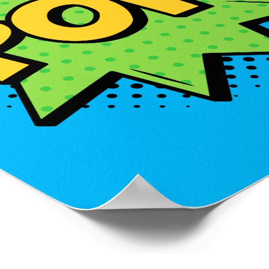 Pop! Pop Art Comic Burst Poster (Ecke)