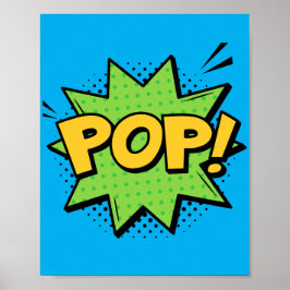 Pop! Pop Art Comic Burst Poster