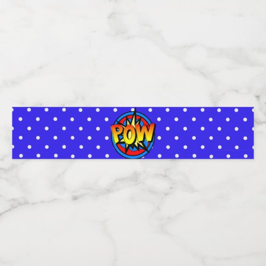 Pop Pop Art Superpower Wasser Flasche Etikett (Einzelnes Label)