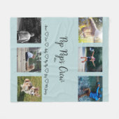 Pop Pop Crew Custom 6 Foto Grill Fleece Blanket (Vorderseite (Horizontal))
